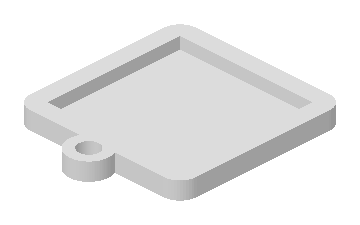 Isometric preview of Frame (keychain)