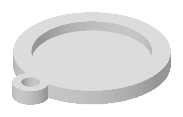 Isometric preview of Frame (keychain)